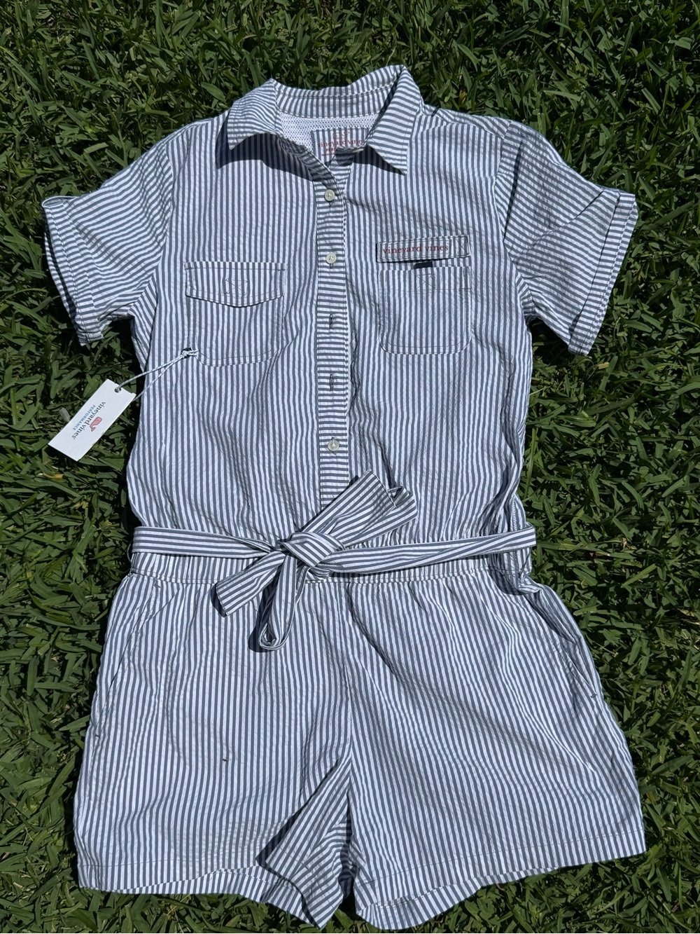 Vineyard Vines Seersucker Performance Romper